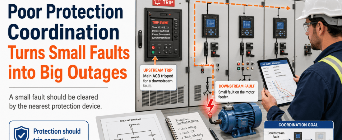 Poor Protection Coordination Turns Small Faults into Big Outages