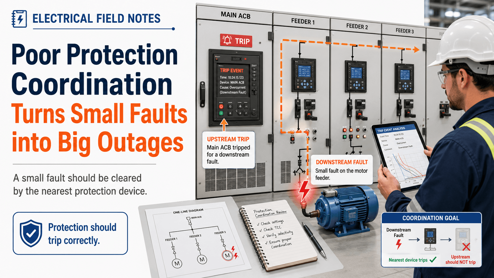 Poor Protection Coordination Turns Small Faults into Big Outages