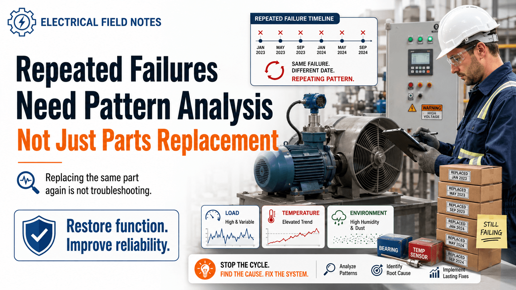 Repeated Failures Need Pattern Analysis, Not Just Parts Replacement