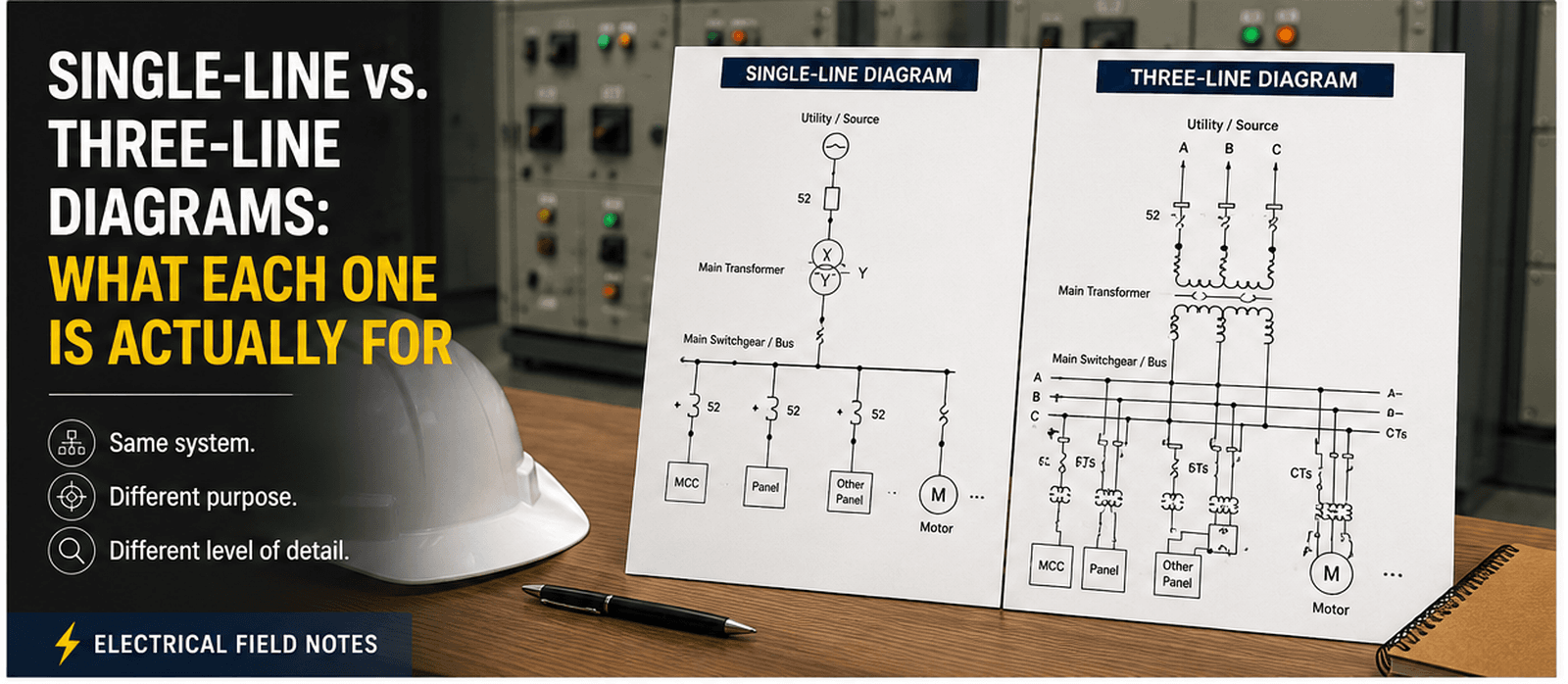 Single-Line vs. Three-Line Diagrams: What Each One Is Actually For
